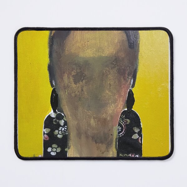 Item preview, Yellow Portrait with Black Earrings designed and sold by Gela Mikava.