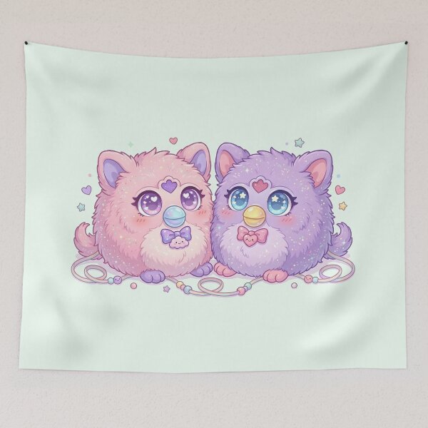 Item preview, Cute Fluffy Creatures Kawaii Duo designed and sold by LMDIGITAL6.