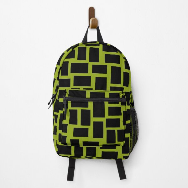 Item preview, black rectangles on green background designed and sold by MarySchwindt.