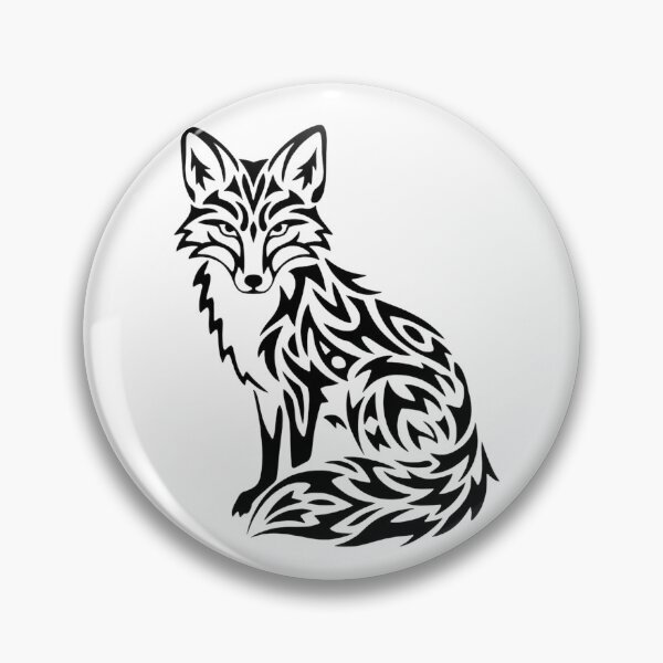 Item preview, Tribal Fox Illustration – Stylized Geometric Fox Line Art designed and sold by ArcticFoxStudio.