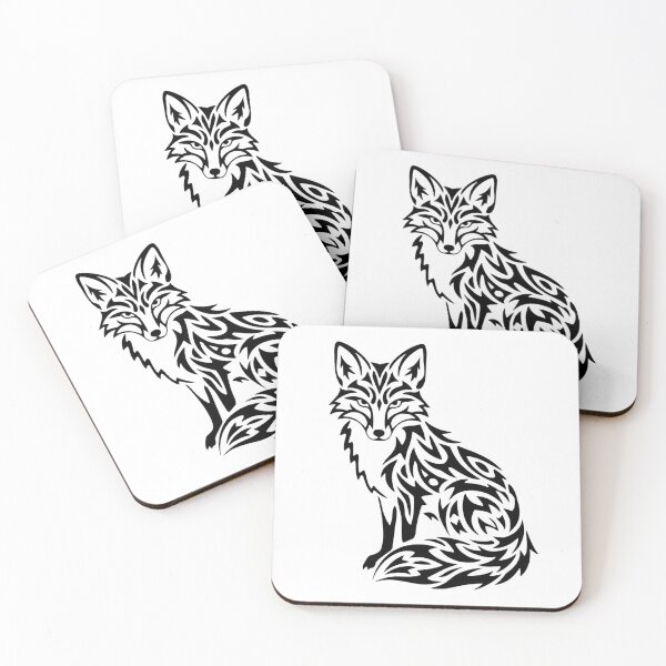 Item preview, Tribal Fox Illustration – Stylized Geometric Fox Line Art designed and sold by ArcticFoxStudio.