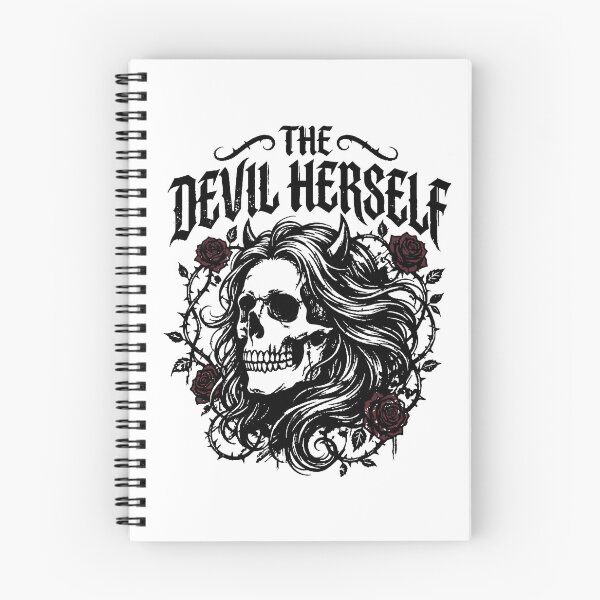 Item preview, The Devil HerSelf Feminin Gothic Girl Skeleton Dark Horn Design designed and sold by AnimaThread.