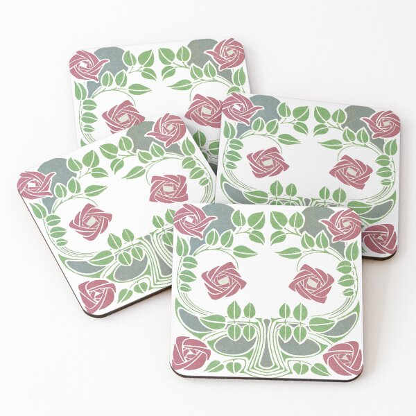 Item preview, Geometric Art Nouveau Rose Pattern designed and sold by interdesigner.