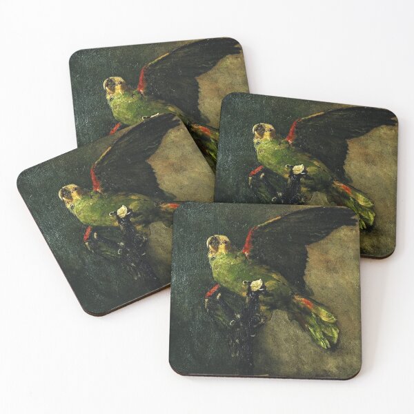 Item preview,  The Green Parrot Paris - Vintage Parrot Painting Baroque Bird Artwork for Animal Lovers designed and sold by RickE.