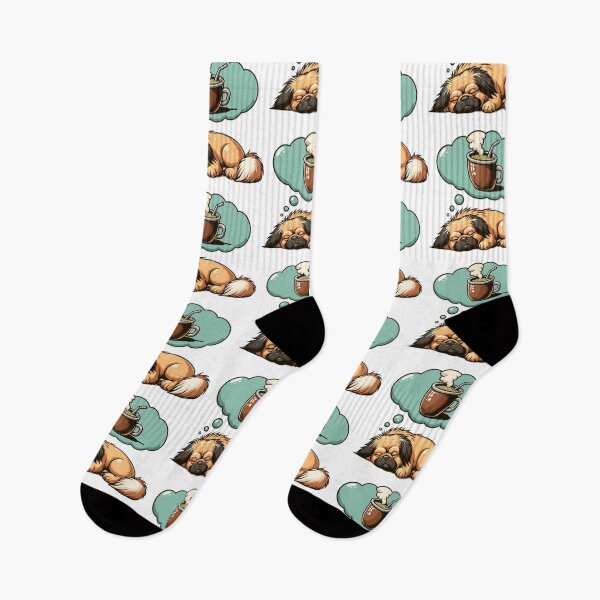 Item preview, Sleeping Pekingese Dreaming of Yerba Mate Cute Dog Gift Design designed and sold by CyfroweMysli.