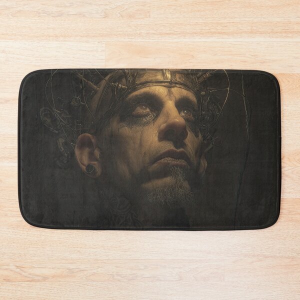 Item preview, Surreal Cybernetic Crown Portrait with Wires and Lightbulbs designed and sold by Shannon Hilson.