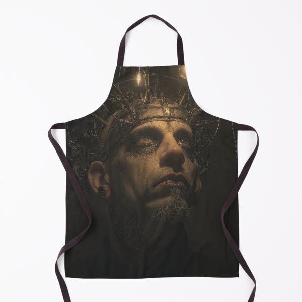 Item preview, Surreal Cybernetic Crown Portrait with Wires and Lightbulbs designed and sold by Shannon Hilson.