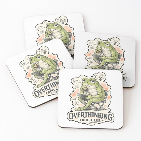 Item preview, Overthinking Frog Club – Funny Vintage Pencil Style Frog designed and sold by ymzartnft44.