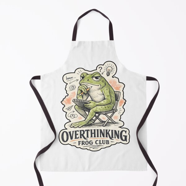 Item preview, Overthinking Frog Club – Funny Vintage Pencil Style Frog designed and sold by ymzartnft44.