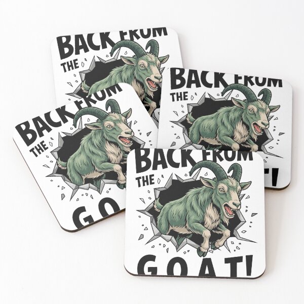 Item preview, GOAT Funny Meme Design, Back from the Greatest of All Time Goat Graphic, Humor Animal Pun Art, Sticker Phone Case Mug Hoodie Gift designed and sold by ColorFlick.