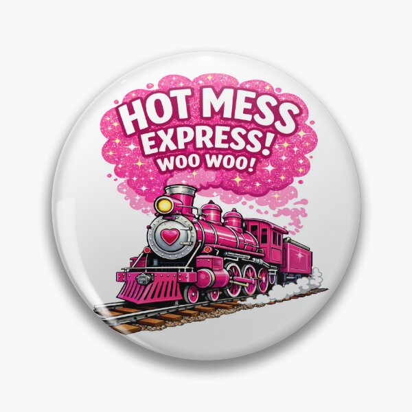 Item preview, Hot Mess Express Funny Pink Train designed and sold by Forged in the Warp.