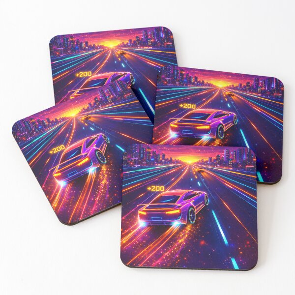 Item preview, Retro Arcade Racing Neon City Sunset – Synthwave Racer Car Aesthetic designed and sold by Digital Culture Studio.