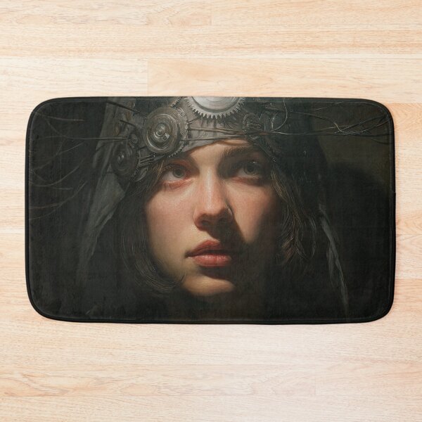 Item preview, Mechanical Halo Portrait with Gears and Cybernetic Headdress designed and sold by Shannon Hilson.