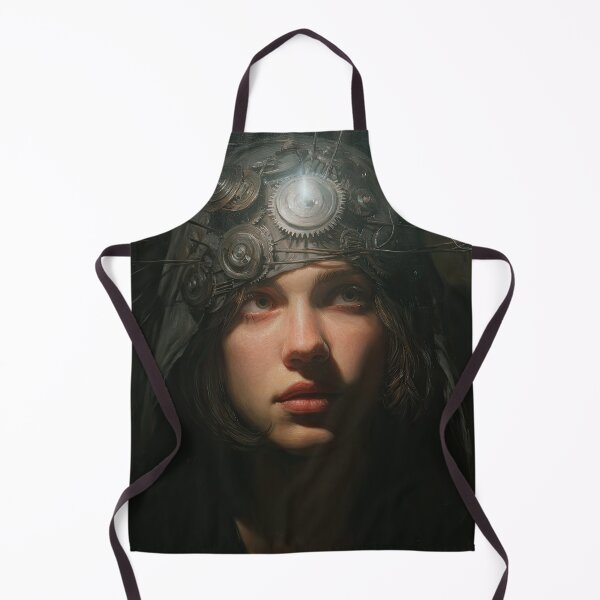 Item preview, Mechanical Halo Portrait with Gears and Cybernetic Headdress designed and sold by Shannon Hilson.