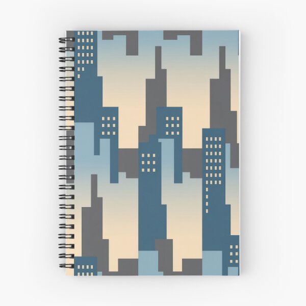 Item preview, Modern City Skyline Seamless Pattern – Blue & Beige Gradient designed and sold by Midnight Veil Designs.