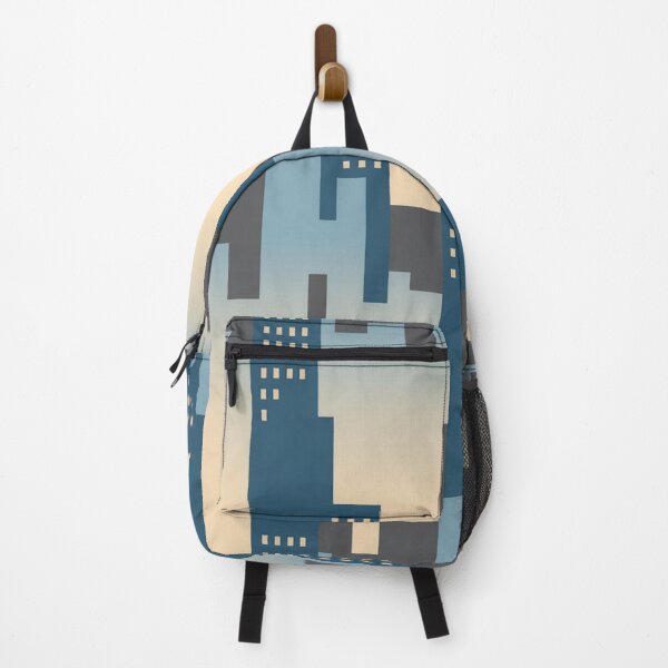Item preview, Modern City Skyline Seamless Pattern – Blue & Beige Gradient designed and sold by Midnight Veil Designs.