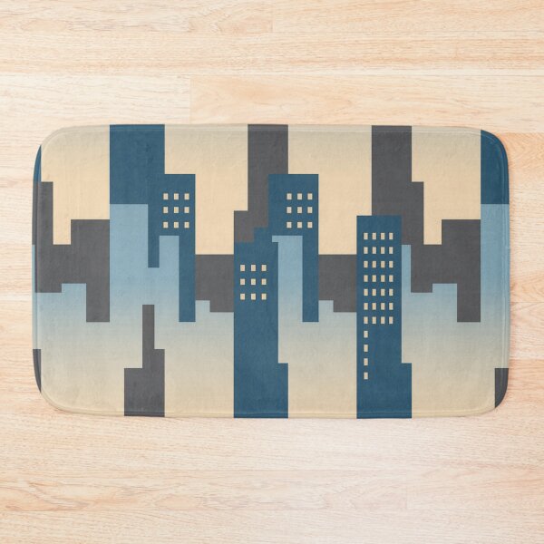 Item preview, Modern City Skyline Seamless Pattern – Blue & Beige Gradient designed and sold by Midnight Veil Designs.