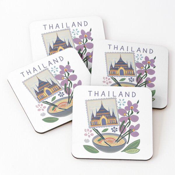 Item preview, Thailand Aesthetic Illustration | Bangkok & Tropical Island Vibes | Thai Travel Art Design designed and sold by Mialunaa.