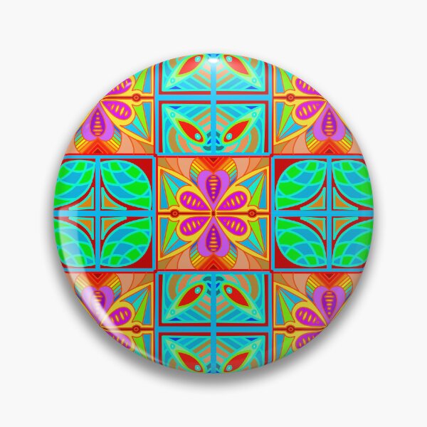 Item preview, Colorful Folk‑Inspired Tile Pattern designed and sold by anamariafischer.