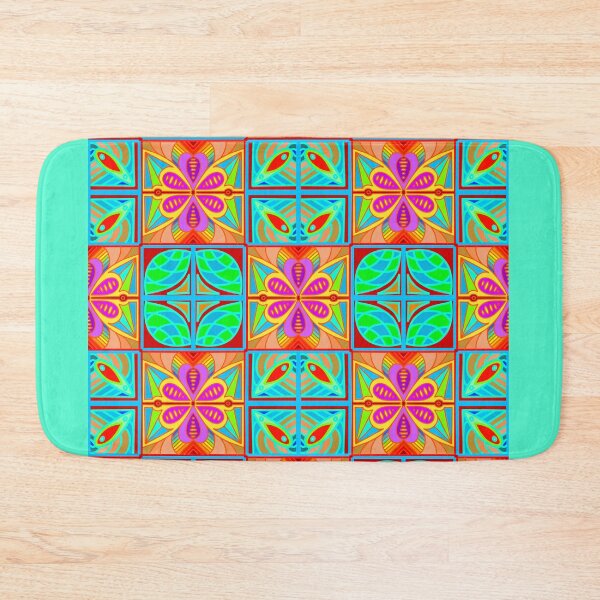 Item preview, Colorful Folk‑Inspired Tile Pattern designed and sold by anamariafischer.