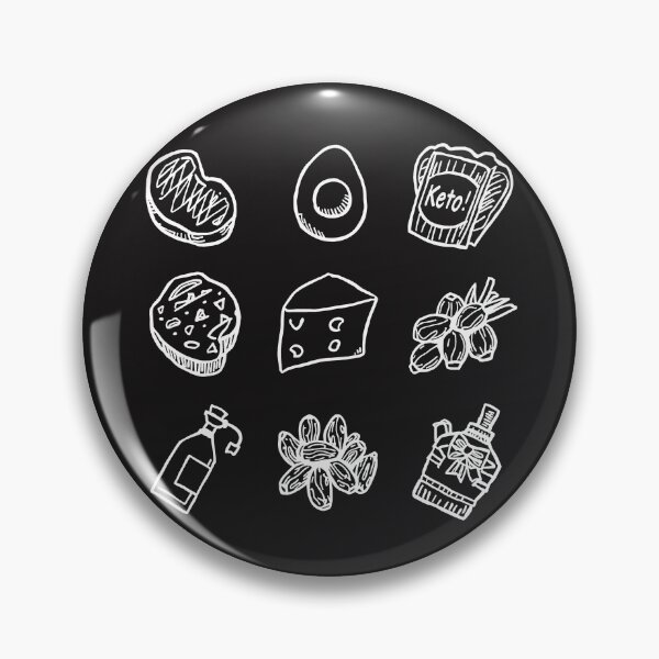 Artikelvorschau, Keto-Tafelzeichnungen – Low-Carb-Symbole in weißer Tinte entworfen und verkauft von DOROTA-0909.