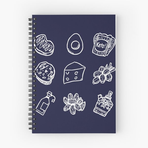 Item preview, Keto Chalkboard Doodles – White Ink Low Carb Icons designed and sold by DOROTA-0909.
