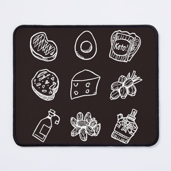 Item preview, Keto Chalkboard Doodles – White Ink Low Carb Icons designed and sold by DOROTA-0909.