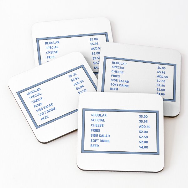 Item preview, Bob's Burgers Menu designed and sold by LootLogic.