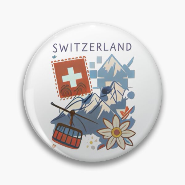 Item preview, Switzerland Aesthetic Illustration | Alps Mountain & Lake Vibes | Swiss Travel Nature Art Design designed and sold by Mialunaa.