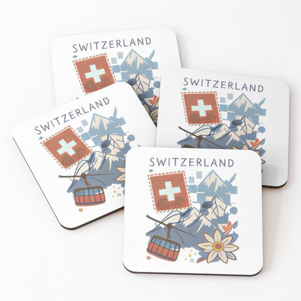 Item preview, Switzerland Aesthetic Illustration | Alps Mountain & Lake Vibes | Swiss Travel Nature Art Design designed and sold by Mialunaa.