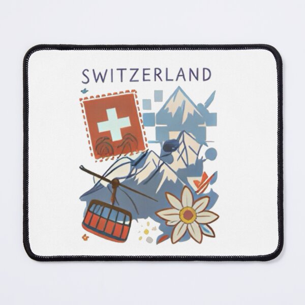 Item preview, Switzerland Aesthetic Illustration | Alps Mountain & Lake Vibes | Swiss Travel Nature Art Design designed and sold by Mialunaa.