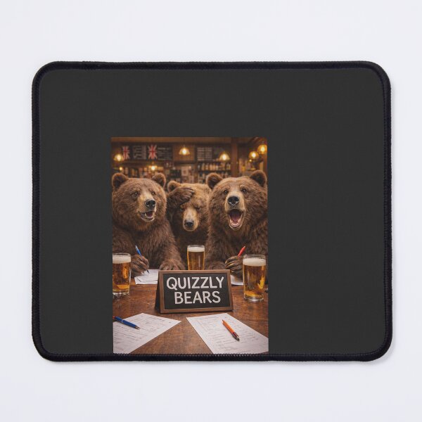 Item preview, Quizzly Bears Pub Quiz Funny Design designed and sold by Hornace88studio.