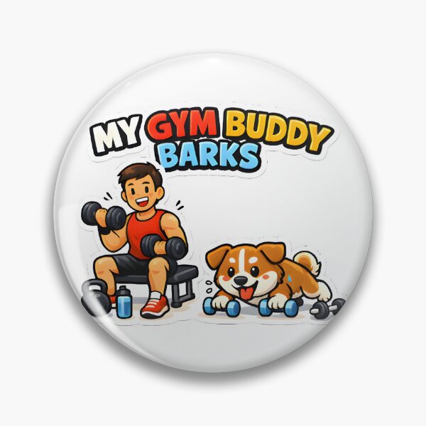 Item preview, My Gym Buddy Barks Dog Workout Shirt | Funny Fitness Pet Lover Design designed and sold by Bettybee00.