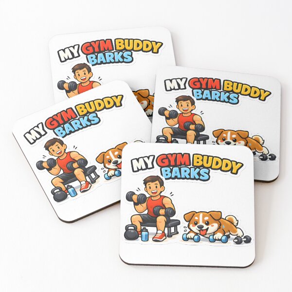 Item preview, My Gym Buddy Barks Dog Workout Shirt | Funny Fitness Pet Lover Design designed and sold by Bettybee00.