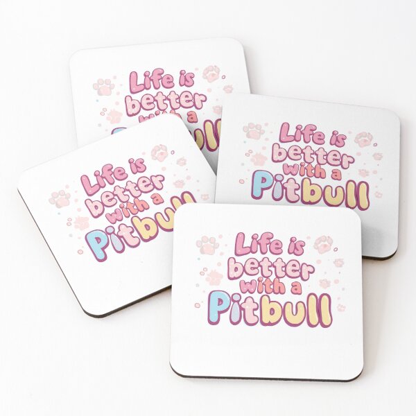 Item preview,  Life is Better With a Pitbull Bubble Letters designed and sold by My Pitbull Place.