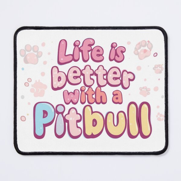 Item preview, Life is Better With a Pitbull Bubble Letters designed and sold by My Pitbull Place.