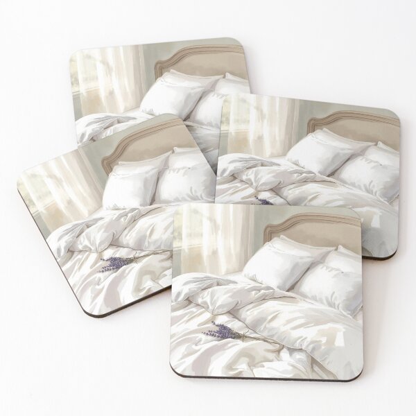 Item preview, Freshly Made Bed – Vintage Linen Art designed and sold by VintageTips.