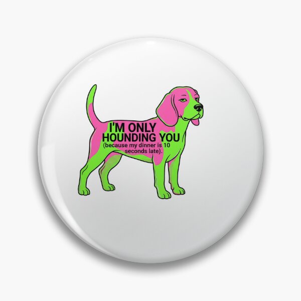 Item preview, Beagle Hounding You 10 Seconds Late Dinner Vaporwave Sarcastic designed and sold by Canine Vibe.