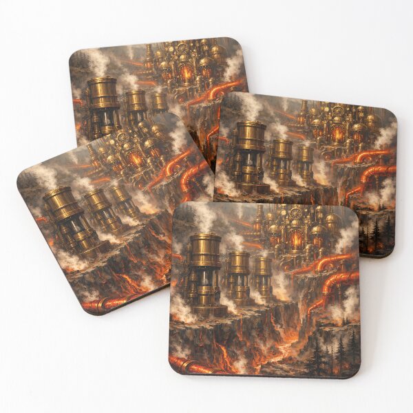 Item preview, The Geothermal Forge-Valley - Steampunk Landscape designed and sold by bapupa.