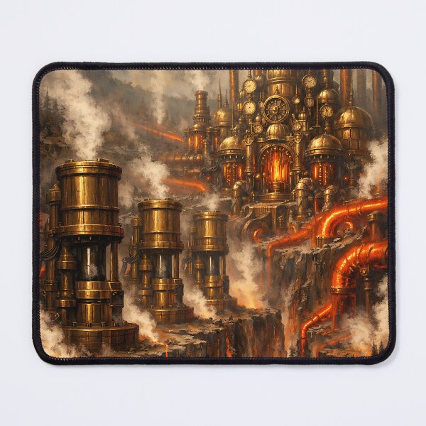 Item preview, The Geothermal Forge-Valley - Steampunk Landscape designed and sold by bapupa.