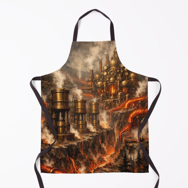 Item preview, The Geothermal Forge-Valley - Steampunk Landscape designed and sold by bapupa.