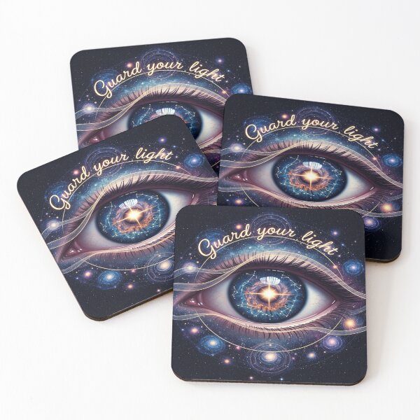 Item preview, Guard Your Light – Cosmic Eye Illustration designed and sold by Cristhian Almanza.