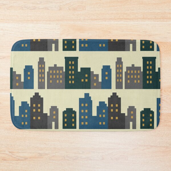 Item preview, Modern City Skyline Seamless Pattern – Night Lights designed and sold by Midnight Veil Designs.