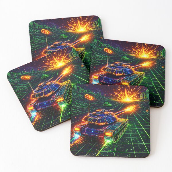 Item preview, Retro Arcade Tank Assault Neon Grid – 80s Synthwave Battle Game Aesthetic designed and sold by Digital Culture Studio.