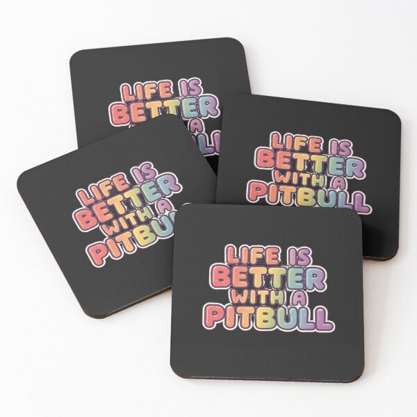 Item preview,  Life is Better with a Pitbull Bubble Letters designed and sold by My Pitbull Place.