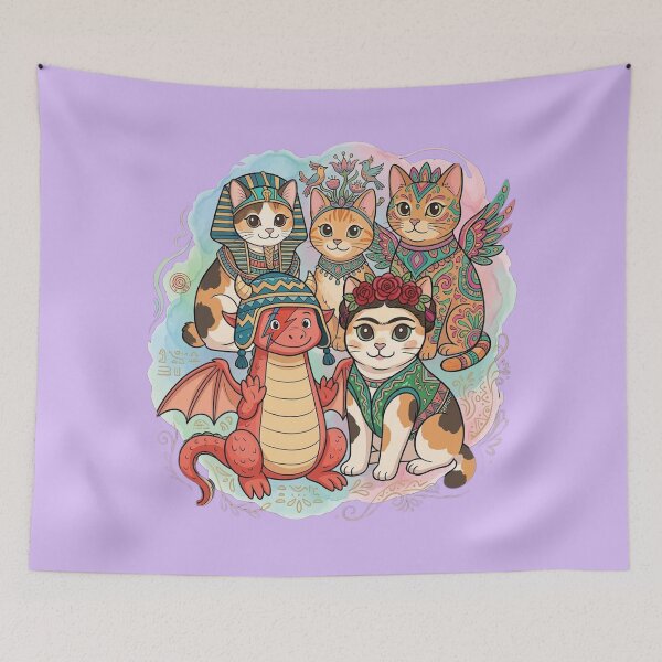 Item preview, My Red Dragon and My Kittens: Magic and Color designed and sold by DianaAlunaImage.