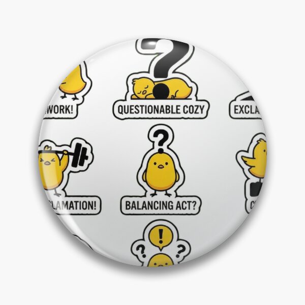 Item preview, Punctuation Chicks Sticker Pack - Funny Grammar Humor Bird Art designed and sold by AkDesign022.