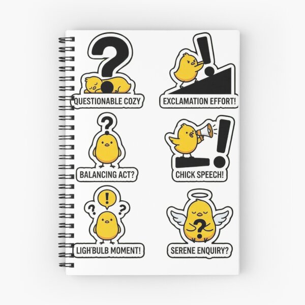 Item preview, Punctuation Chicks Sticker Pack - Funny Grammar Humor Bird Art designed and sold by AkDesign022.