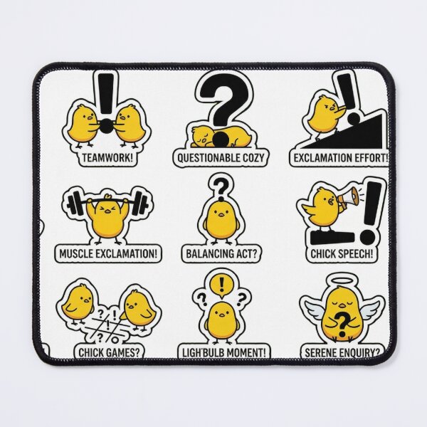 Item preview, Punctuation Chicks Sticker Pack - Funny Grammar Humor Bird Art designed and sold by AkDesign022.