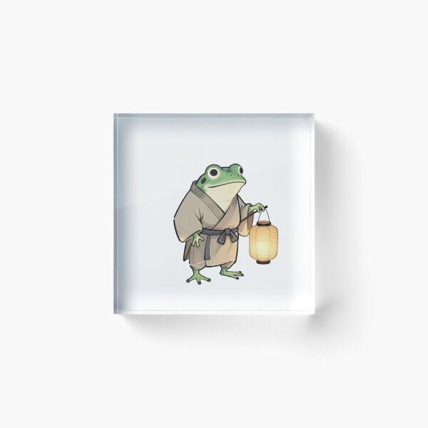 Item preview, Cute Frog Samurai Japanese Lantern Aesthetic designed and sold by VibeFactoryOfc.